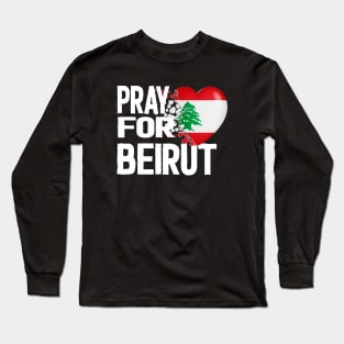 Pray for Beirut lebanon 2020 Long Sleeve T-Shirt